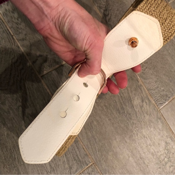Women’s straw/white adjustable belt - Picture 6 of 6